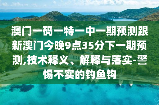 澳門一碼一特一中一期預(yù)測跟新澳門今晚9點35分下一期預(yù)測,技術(shù)釋義、解釋與落實-警惕不實的釣魚鉤